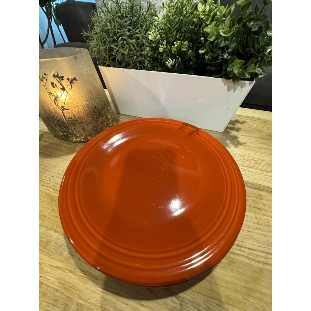 Set of 2 Fiestaware Tangerine/Orange Dinner Plates-lead free